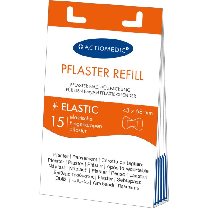 Actiomedic ELASTIC elastická náplasť na končeky prstov - náhradné balenie 15 ks náplastí