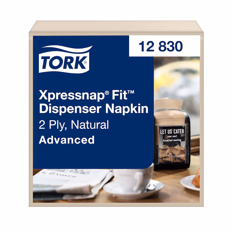 Tork servítky do zásobníka, Advanced, natural, 2 vrstvy, 4320 ks v kartóne, 6 balíkov po 720 ks, systém N14